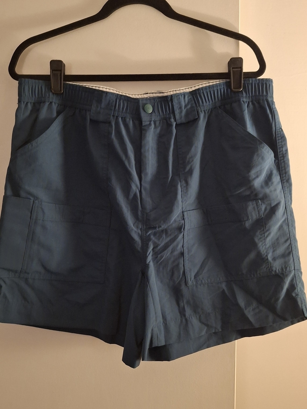 Reel Legends Men's Teal Blue Athletic Cargo Shorts